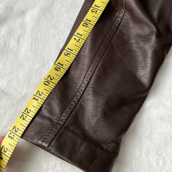 DANIER Italian Leather Brown Blazer - Picture 9 of 14
